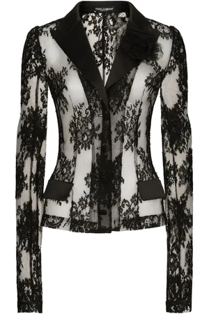 Dolce & Gabbana Sheer Chantilly-lace blazer