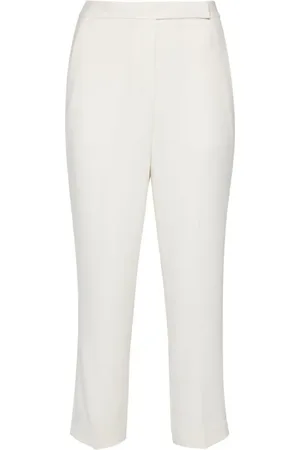 THEORY Slim-fit cropped crepe trousers
