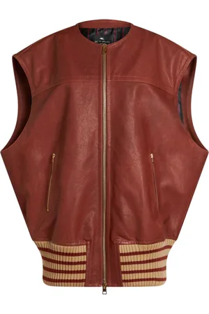 Etro Octopus-embroidered leather waist coat