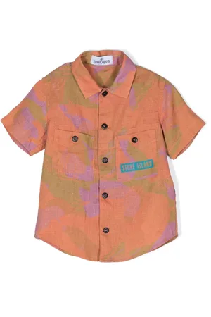 Stone Island Floral-print linen shirt
