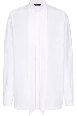 Dolce & Gabbana Scarf-collar silk crepe shirt