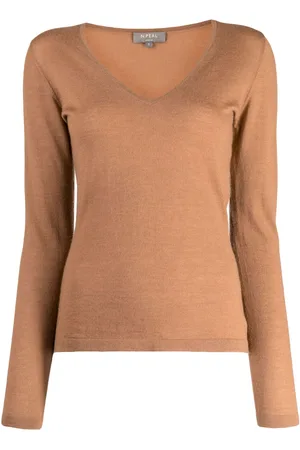 N.PEAL V-neck fine-knit jumper
