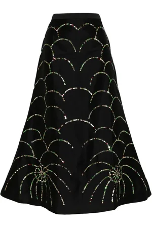 BATSHEVA Alison sequin-embellished A-line skirt