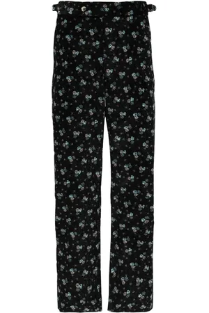 BODE Chicory floral corduroy trousers