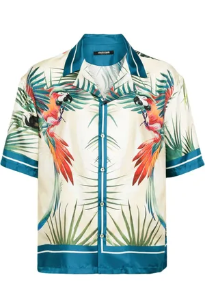 Roberto Cavalli Jungle-print silk shirt