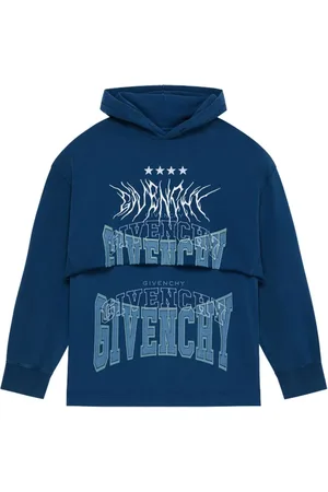 Givenchy Logo-print layered cotton hoodie