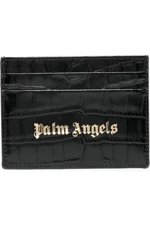 Palm Angels Crocodile-effect leather cardholder