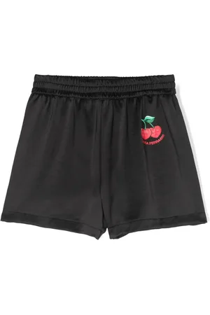 Chiara Ferragni Cherry-appliqué satin shorts