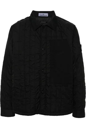 Stone Island Crinkled quilted shirt jacket