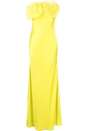 RACHEL GILBERT Eyelar floral-appliqué gown