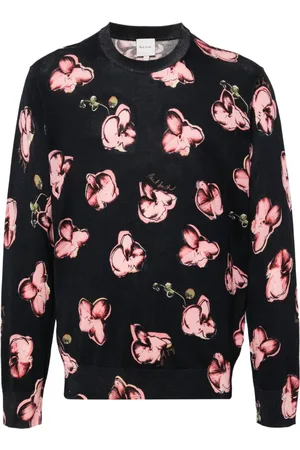 Paul Smith Orchid-print cotton jumper