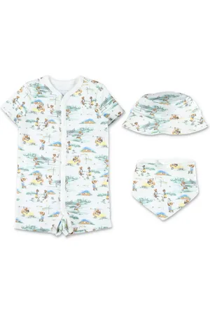 Ralph Lauren Polo Bear cotton romper set