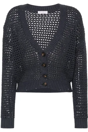 Brunello Cucinelli Macramé sequin-embellished cardigan