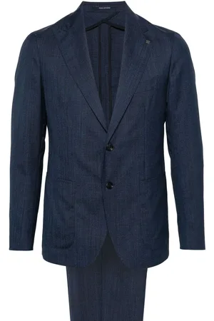 TAGLIATORE Single-breasted checked wool suit