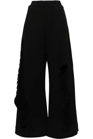 MELITTA BAUMEISTER Ripped cotton track pants