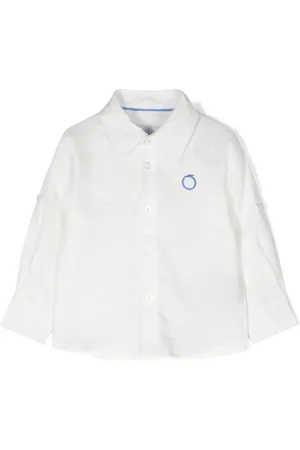 Trussardi Logo-embroidered linen shirt