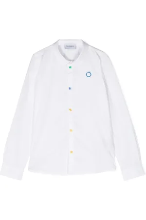 Trussardi Logo-embroidered cotton shirt