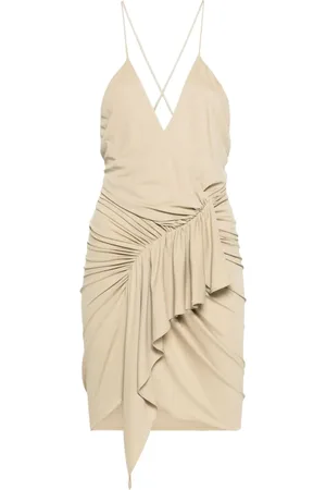 ALEXANDRE VAUTHIER Crossover-neck jersey minidress