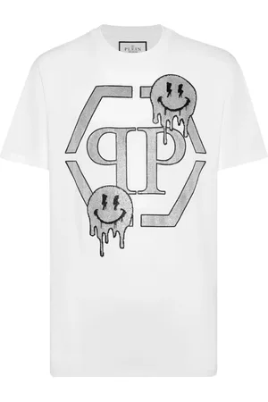 Philipp Plein Rhinestone-logo cotton T-shirt