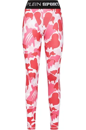Philipp Plein Camouflage-print logo-waistband leggings