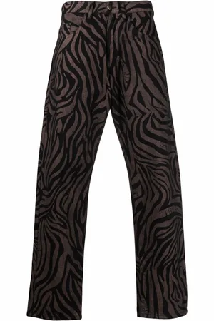 ARIES Tiger-print straight-leg jeans