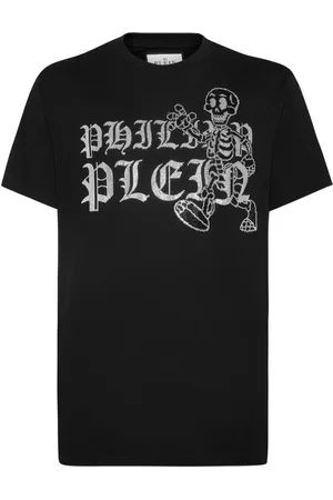 Philipp Plein Rhinestone-skeleton cotton T-shirt