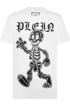 Philipp Plein Rhinestone-skeleton cotton T-shirt