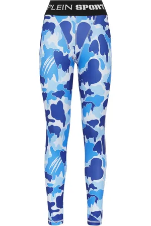 Blue Pocketed Leggings