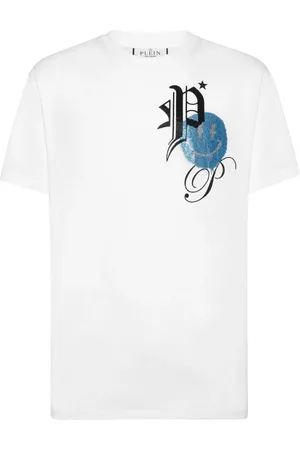 Philipp Plein Rhinestone-logo cotton T-shirt