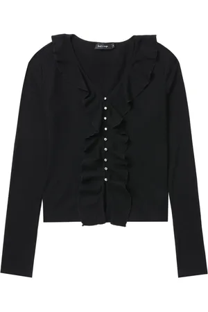 tout a coup Ruffled ribbed cardigan