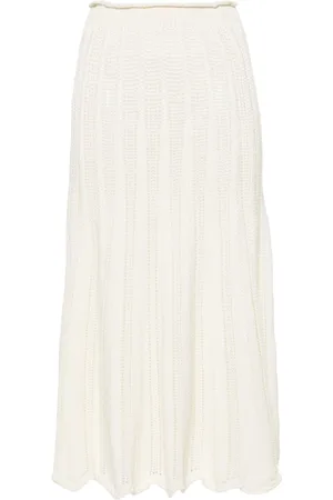 FORTE FORTE Open-knit cotton skirt
