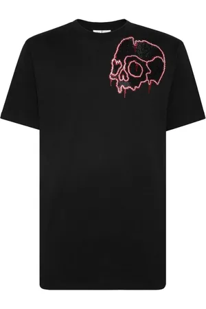 Philipp Plein Rhinestone-skull cotton T-shirt