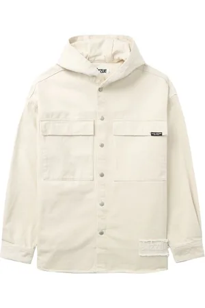 Izzue Fringe-trim hooded denim jacket