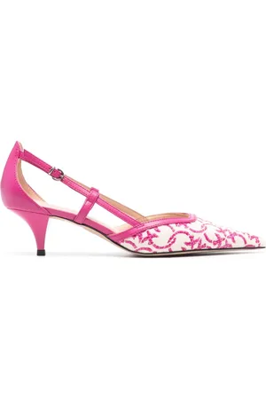 Pinko 50mm Love Birds-jacquard pumps