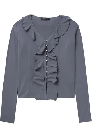 tout a coup Ruffled ribbed cardigan