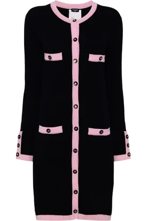 CHANEL 1990 Icon-button cotton dress