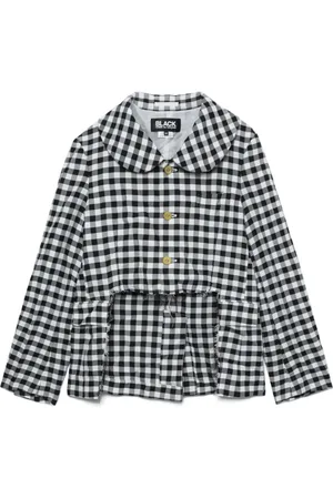Comme des Garçons Cut-out gingham check jacket