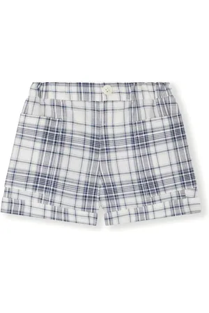 BONPOINT Nateo checked cotton shorts