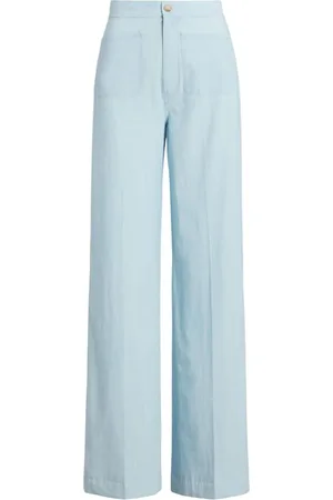 Ralph Lauren Leaton wide-leg chambray trousers