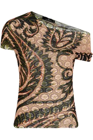 Etro Abstract-print tulle top