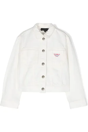 Emporio Armani Logo-embroidered denim jacket