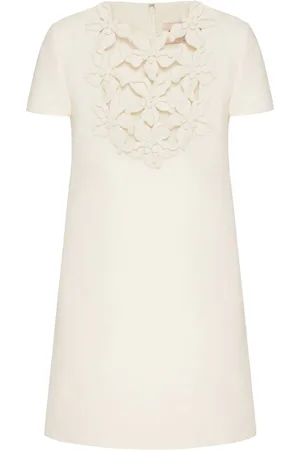 VALENTINO GARAVANI Crepe Couture embroidered minidress
