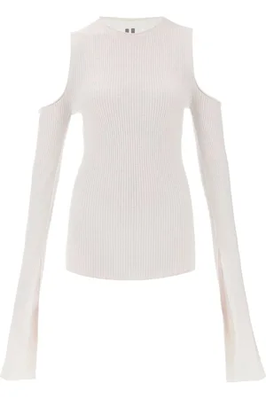 Rick Owens Cold-shoulder virgin-wool top