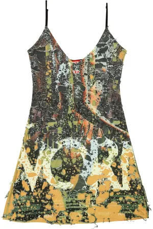 Diesel D-Jena-Dev distressed minidress