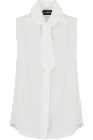 Emporio Armani Tie-detail sleeveless blouse