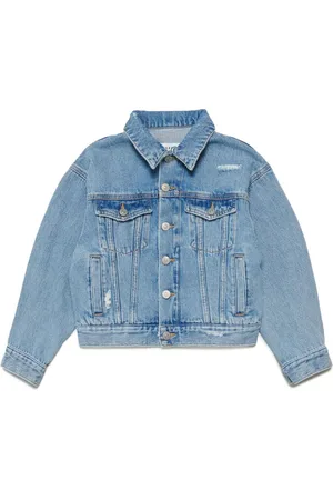 Maison Margiela Logo-embroidered denim jacket