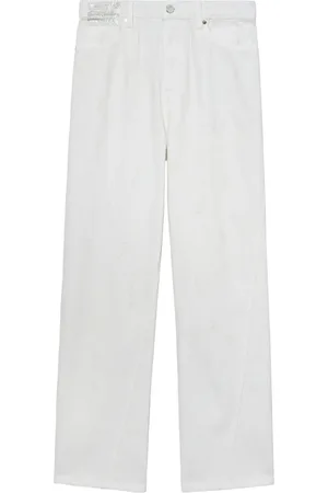 tout a coup Rhinestone-embellished straight-leg cotton jeans