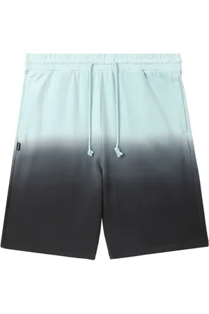 Izzue Gradient-effect cotton track shorts