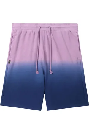 Izzue Gradient-effect cotton track shorts