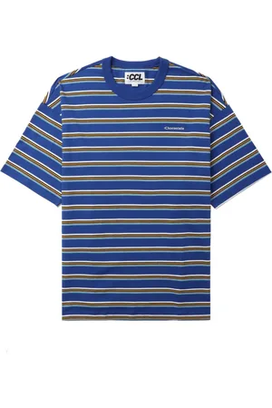 Chocoolate Logo-embroidered striped cotton shirt